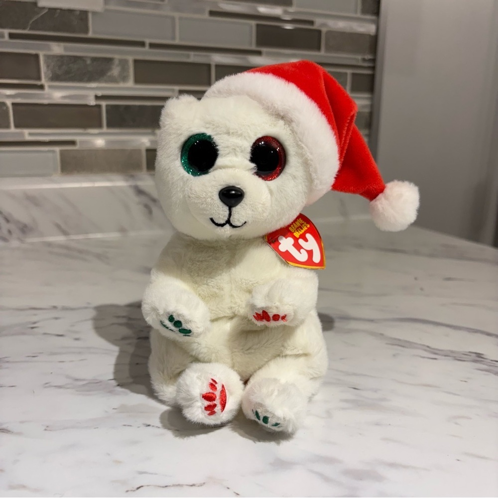 Ty Beanie Baby Bellies Emery the Christmas Polar Bear (6 Inch)